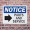 Signmission Parts And Service (Right Arrow), 10 in W x Rectangle, Plastic OS-2PACK-NS-P-710-L-17136 - alternate 6